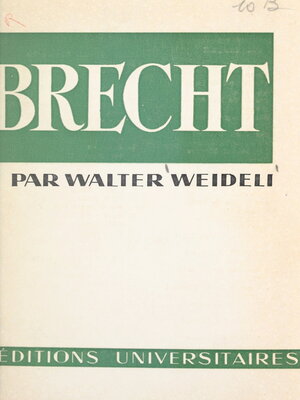 cover image of Bertolt Brecht